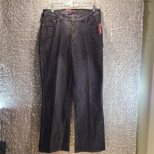 Kikit Maurice Sasson Bootcut Black Denim Jeans Women Size 12 Petite NWT